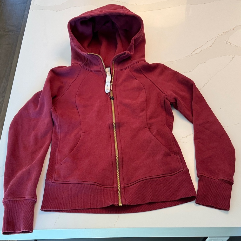 Lululemon Athletica Maroon Zip-Up Jacket